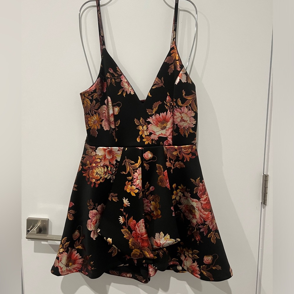Windsor Metallic print party romper
